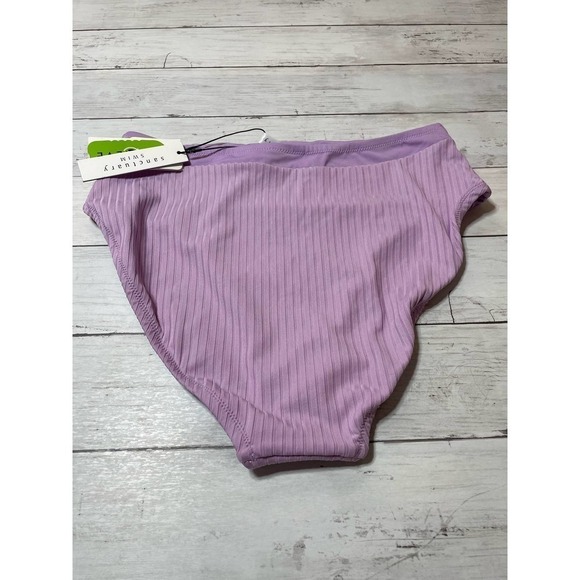 Sanctuary women’s bikini bottom Sandbar Banded High Leg High-Rise swimsuit - Picture 8 of 11